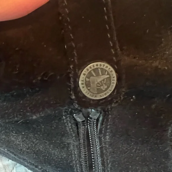 Birkenstock Womens Sarnia Black Suede Leather Ankle Boots Side Zip Pull On Sz 39 - Picture 9 of 9